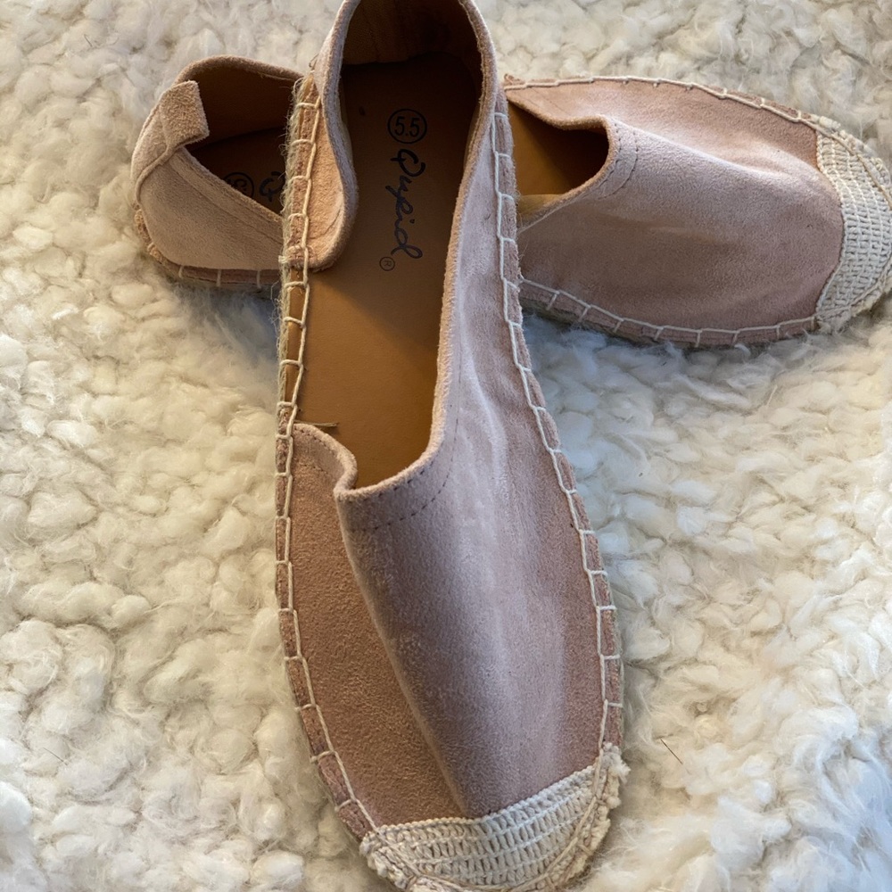 Qupid Blush suede flats